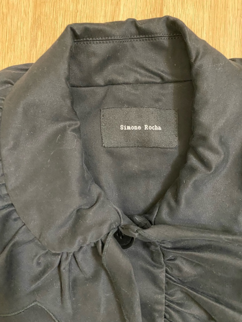 Simone Rocha black Ruffle-Trim Jacket - Picture 4 of 8